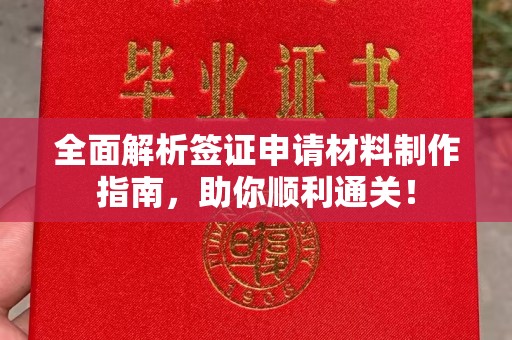 开阳全面解析签证申请材料制作指南，助你顺利通关！